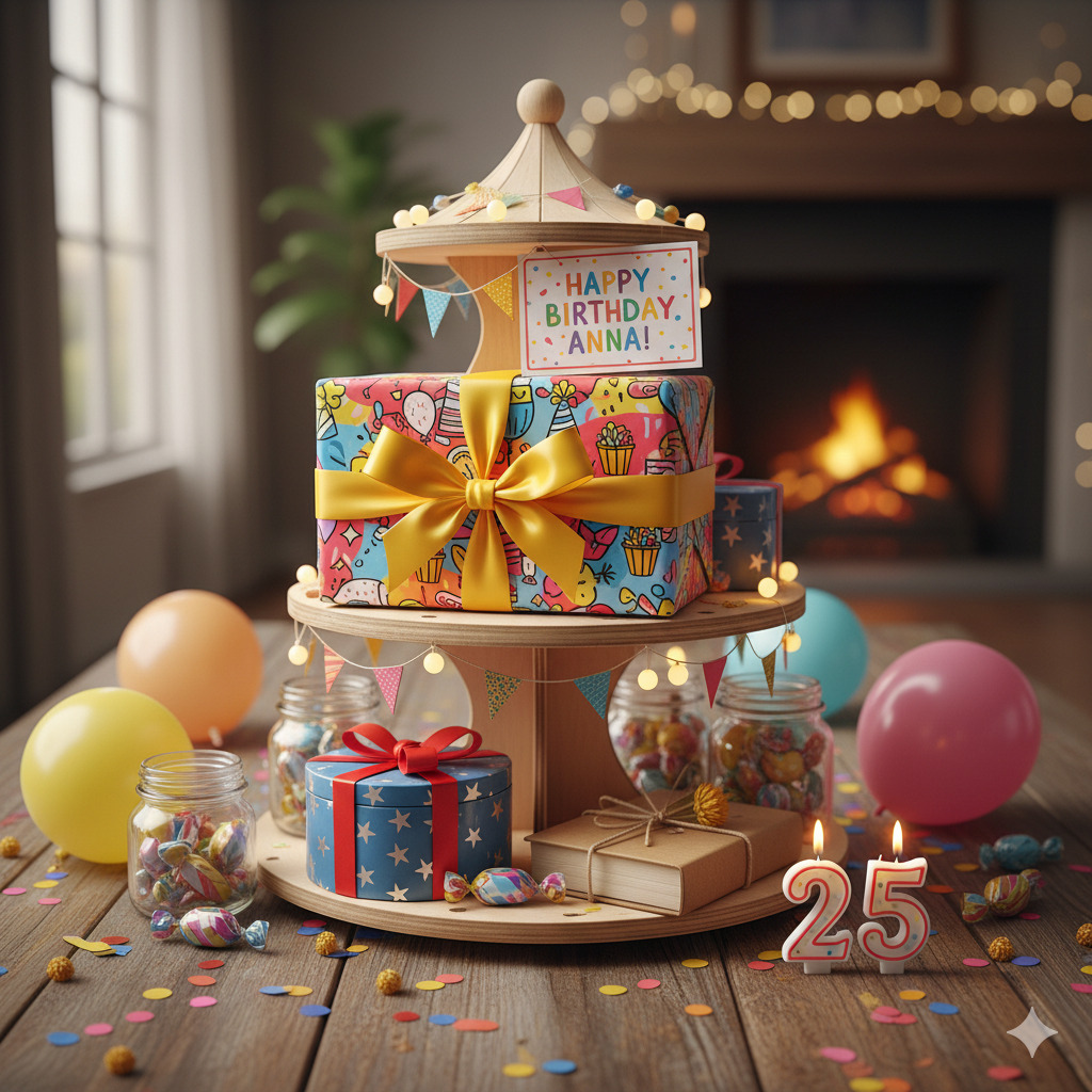 Creative birthday gift presentation